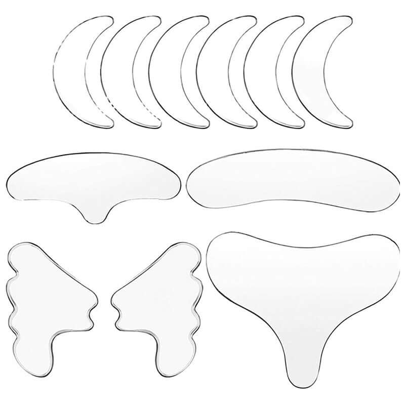 Reusable anti-wrinkle face and chest patches - 11pcs set