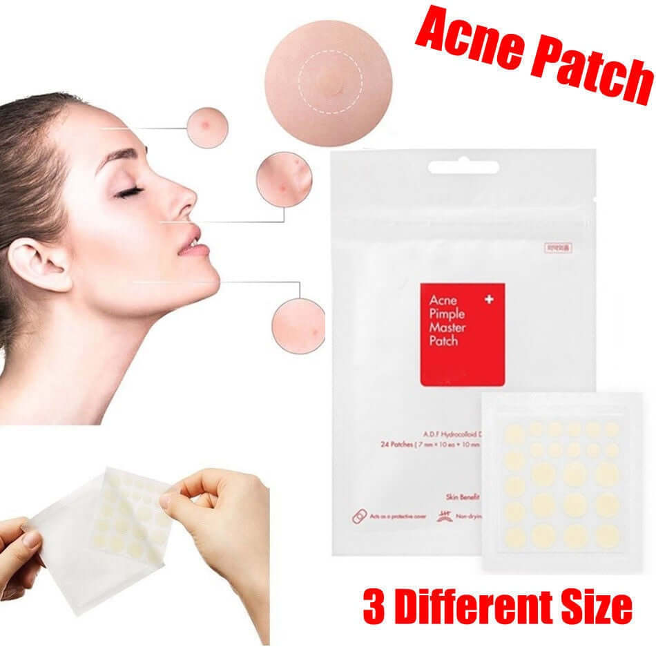 There are 3 sizes of acne removal patches