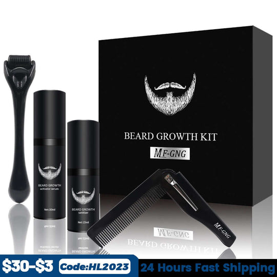 What is in the box of a beard growth kit 